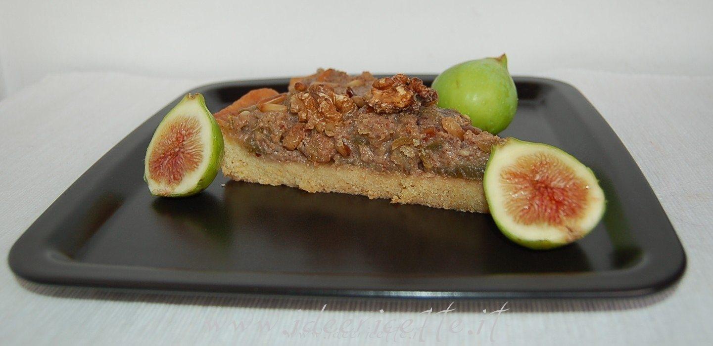 Ricetta Crostata con crema di fichi noci pinoli e farina di nocciole